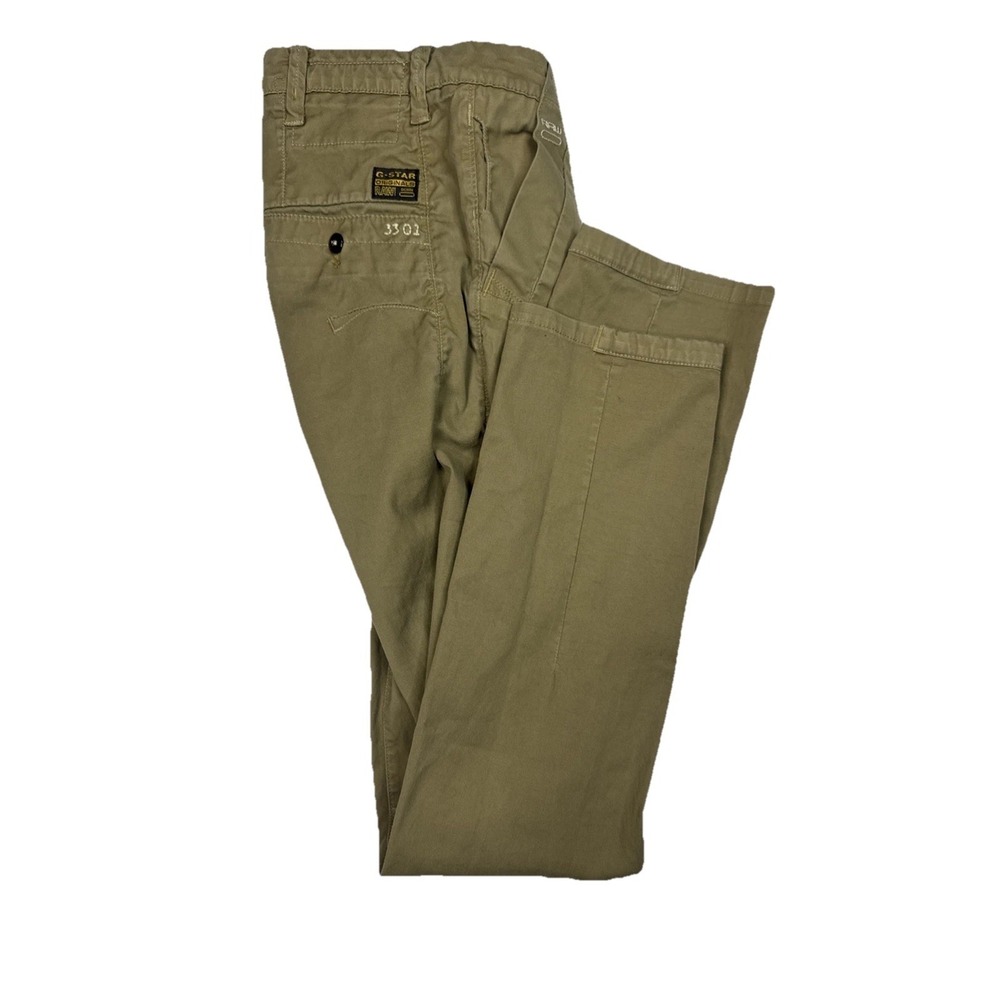 G-Star Raw Bronson Chino Pants Womens 26x32‎ Khaki Loose Tapered